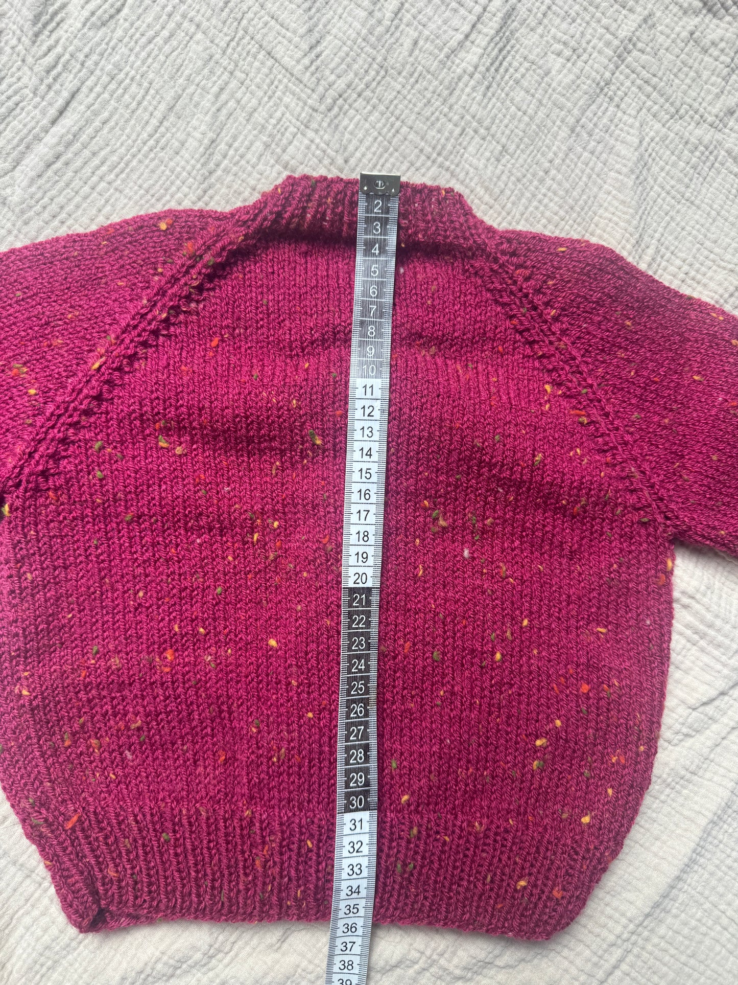1-2 years raspberry with fleck cardigan
