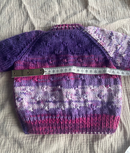 3-6m purple ombré cardigan