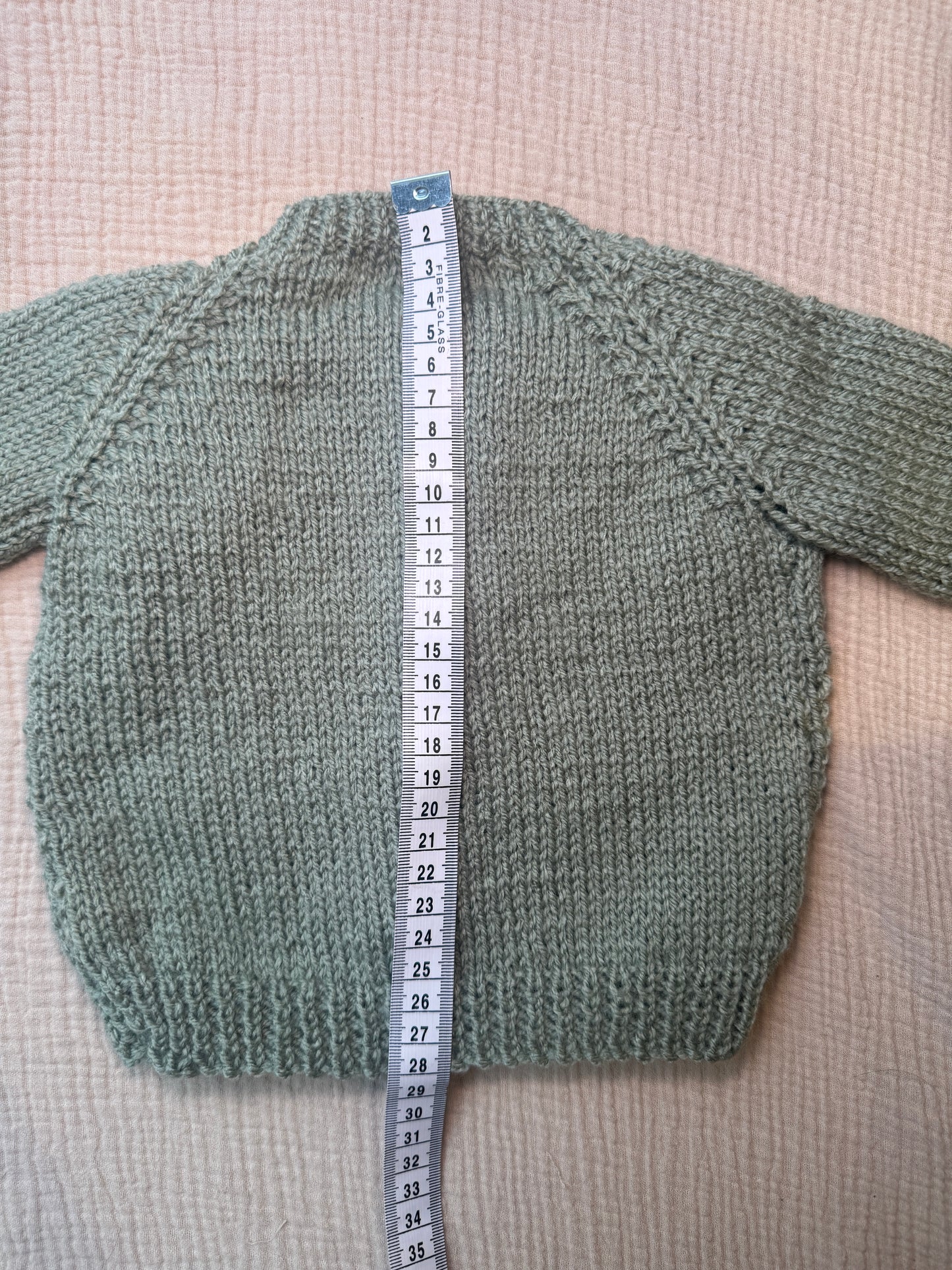 3-6m pale sage cardigan