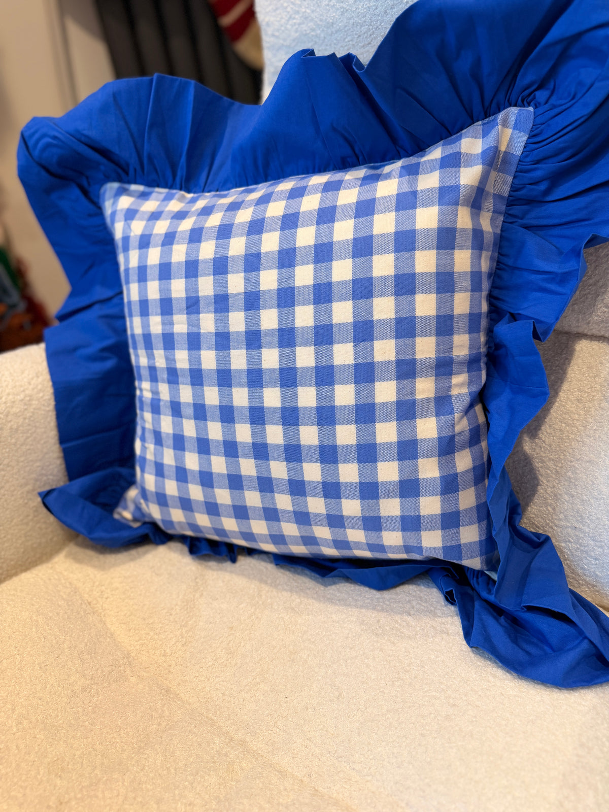 Embroidered personalised handmade cushion covers