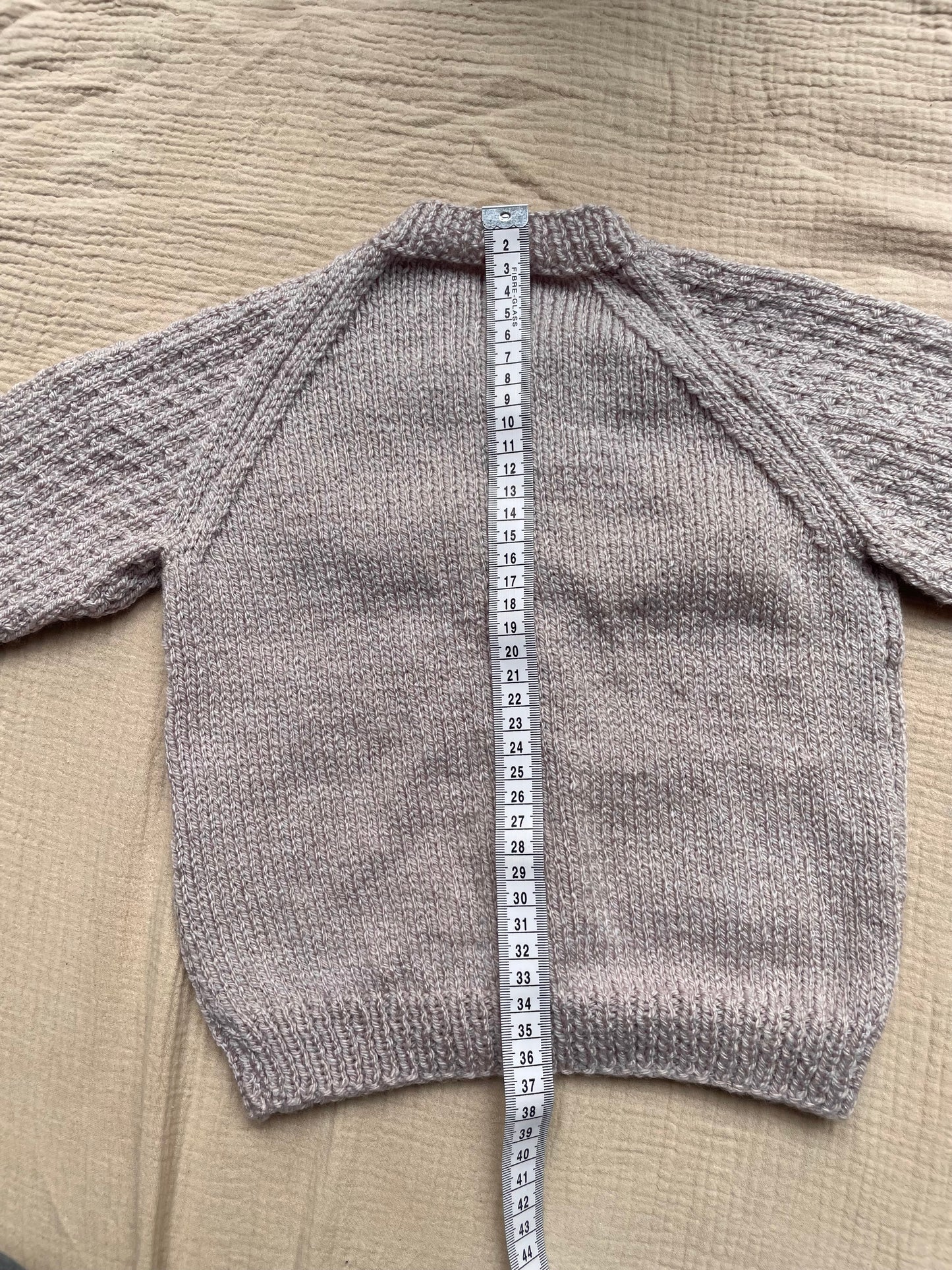 1-2 years mushroom (purple undertones) cardigan