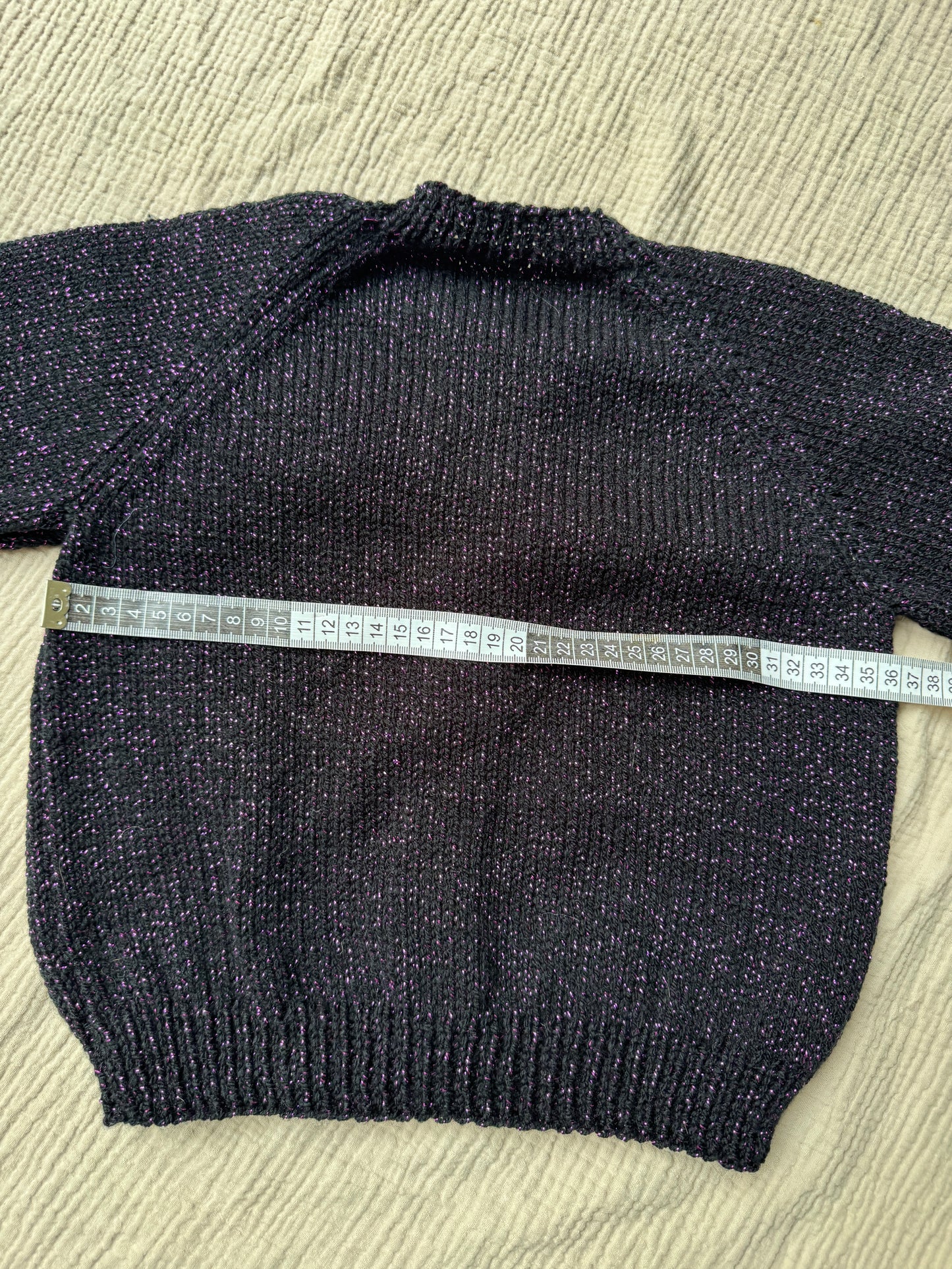2-3 years purple/black sparkle cardigan