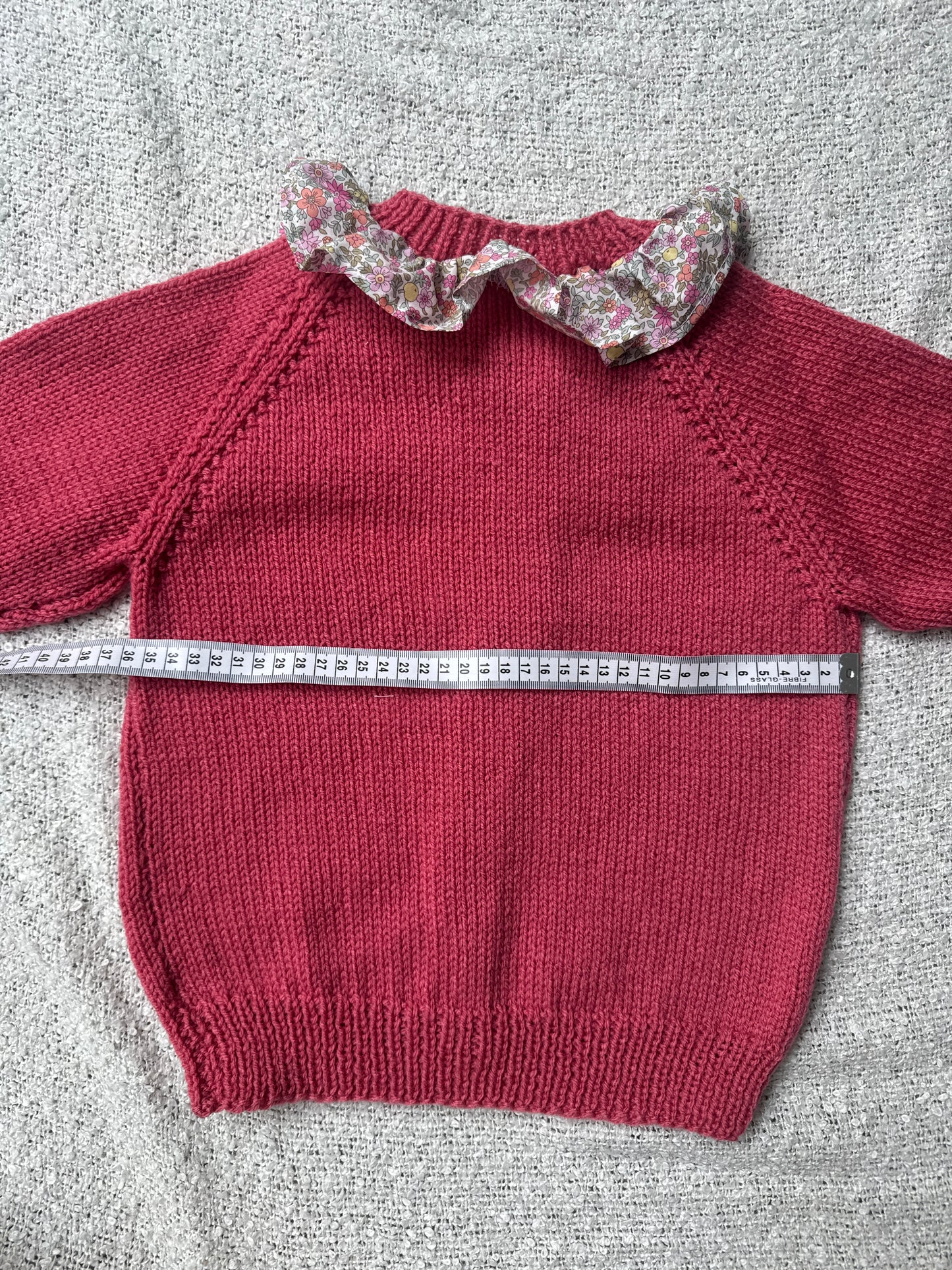 3-4 years rhubarb with liberty collar cardigan