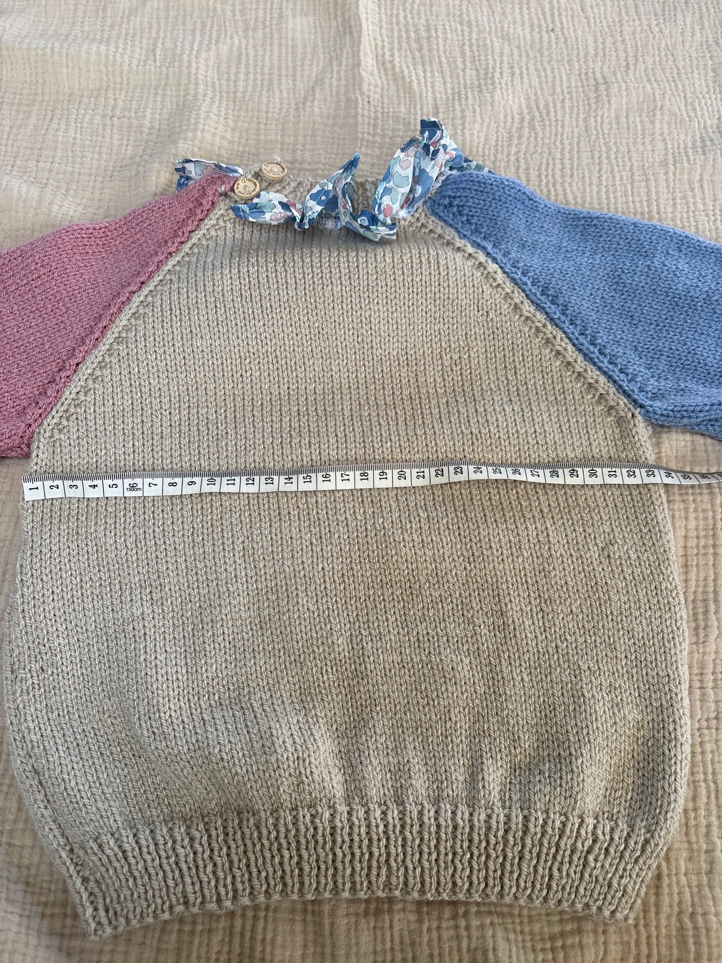 2-3 years colour block liberty collar jumper