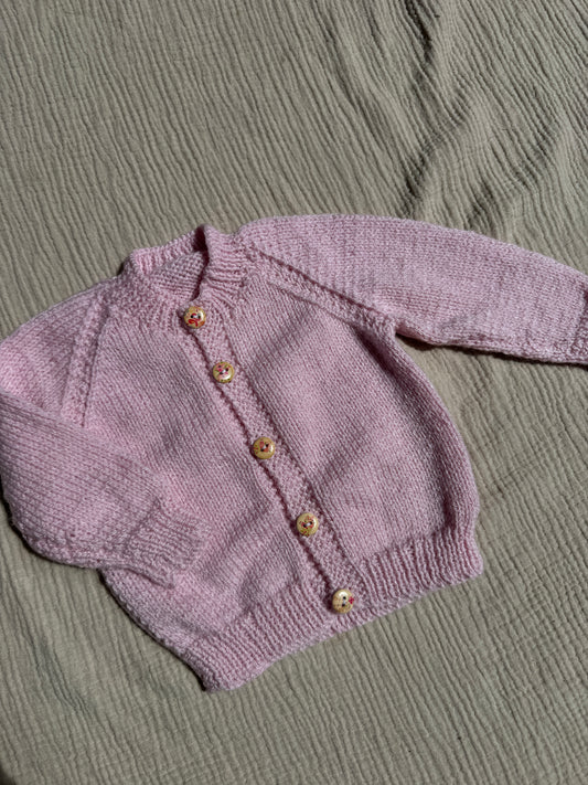 3-6m pale pink cardigan