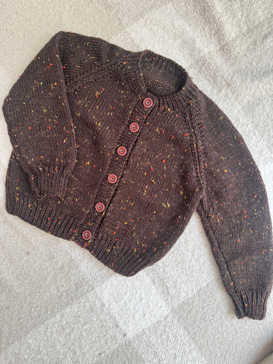 2-3 chocolate fleck cardigan