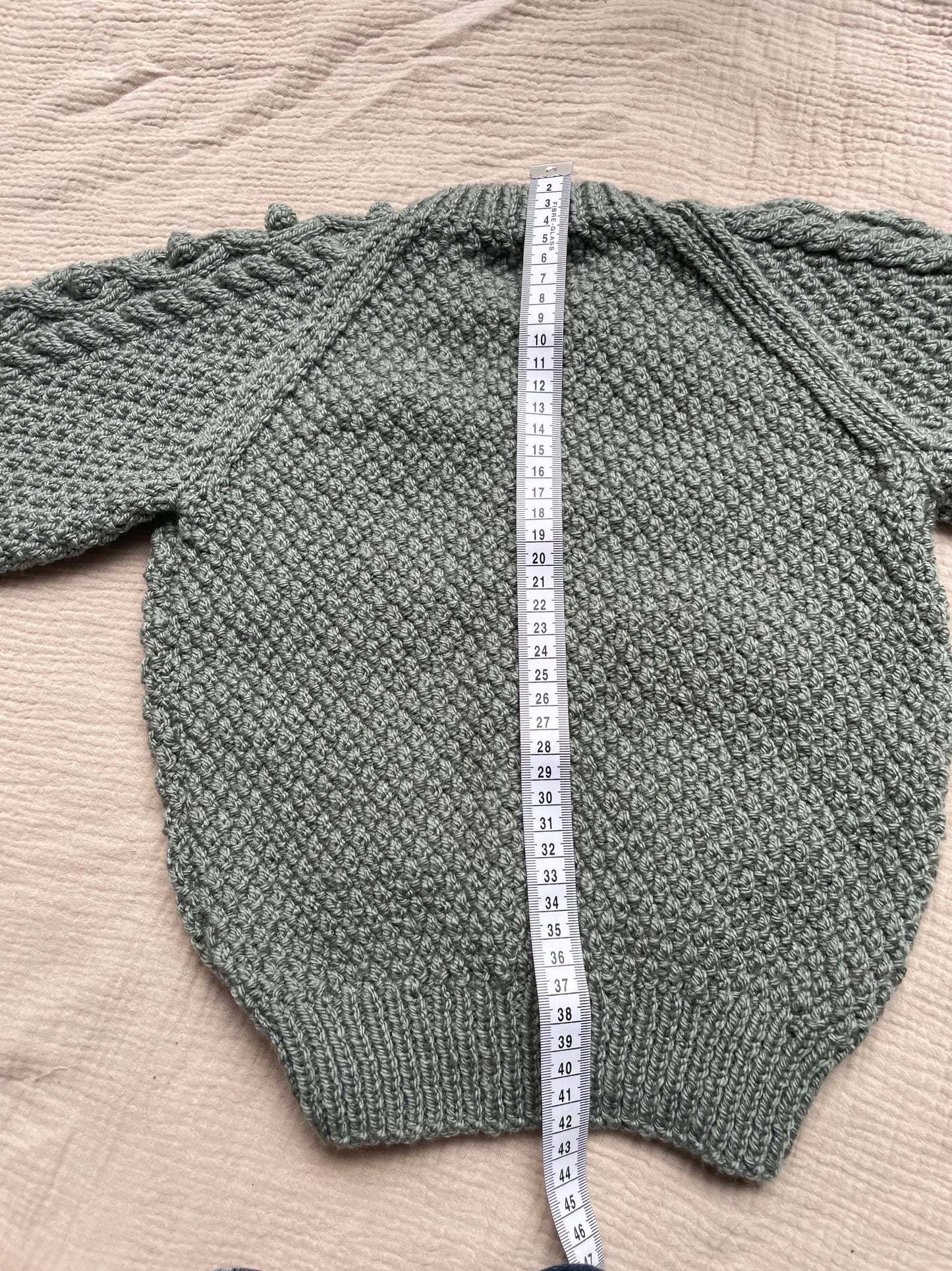 2-3 years pine aran cardigan