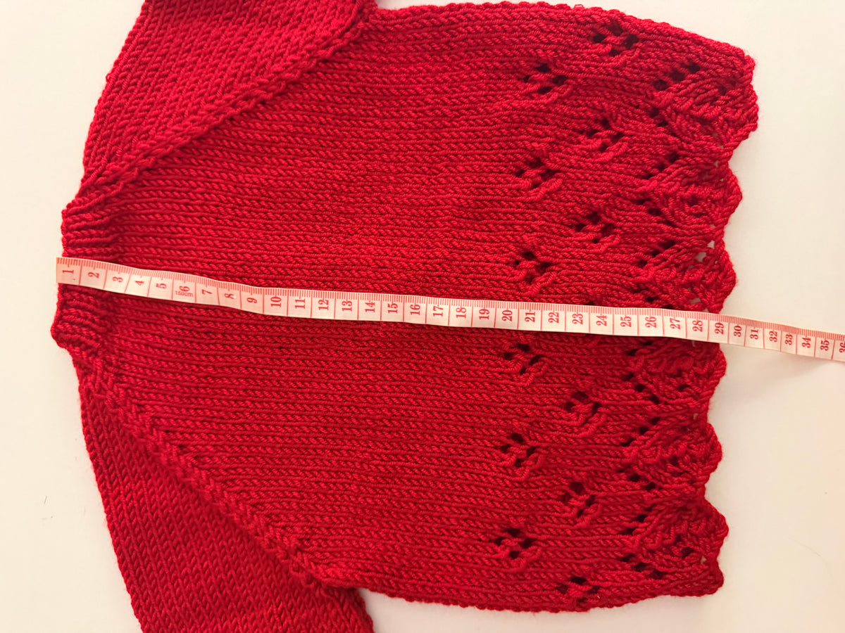 6-9m scarlet red cardigan