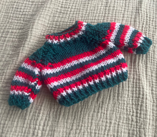 Medium jelly cat christmas striped jumper