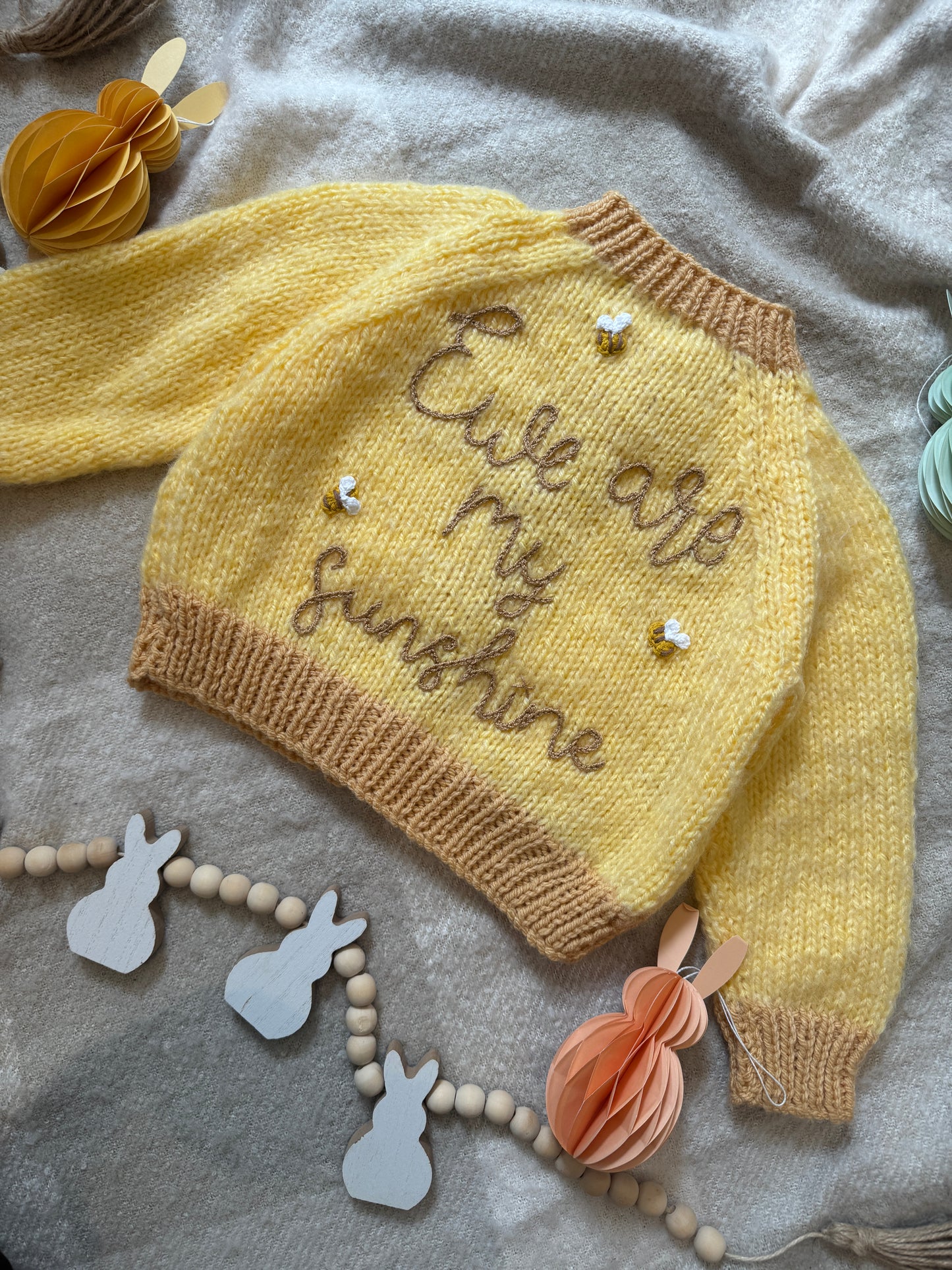 Ewe are my sunshine 3-4 years cardigan