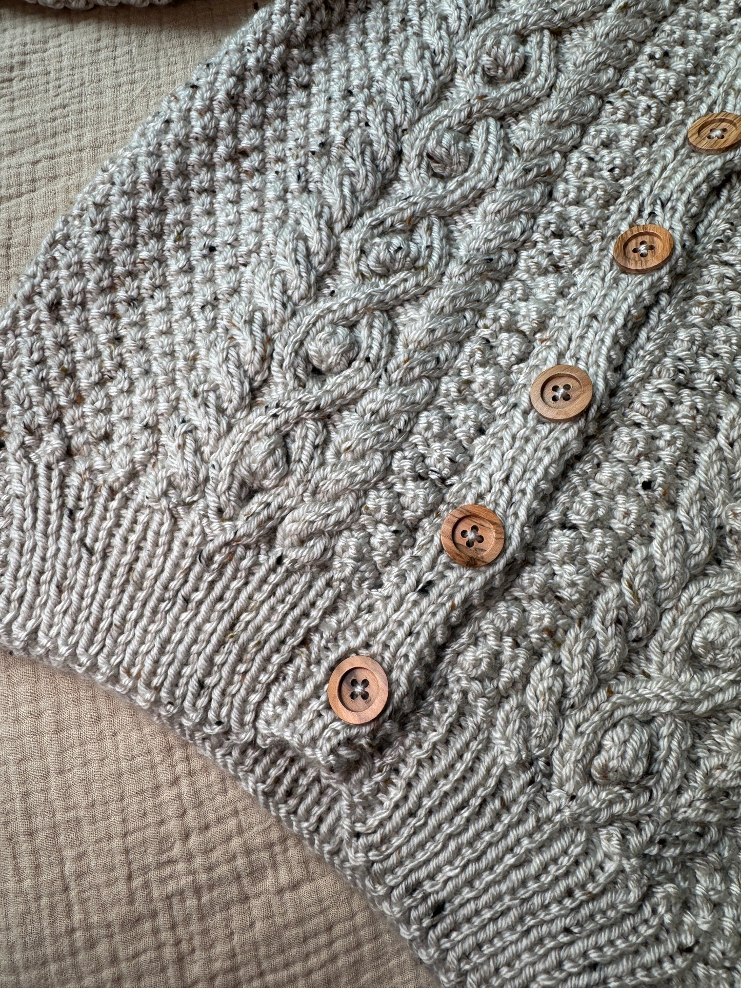 Christmas goose 2-4 years Aran cardigan