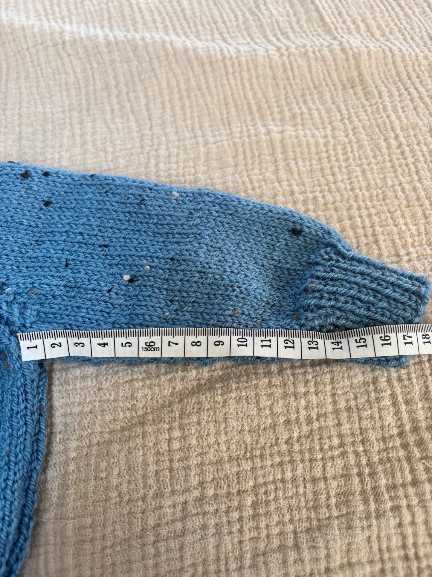 3-6m blue cardigan with flecks