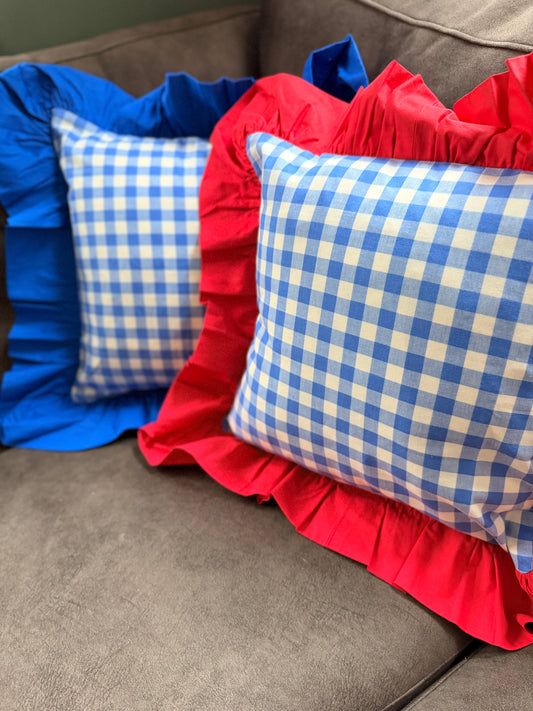 Embroidered personalised handmade cushion covers