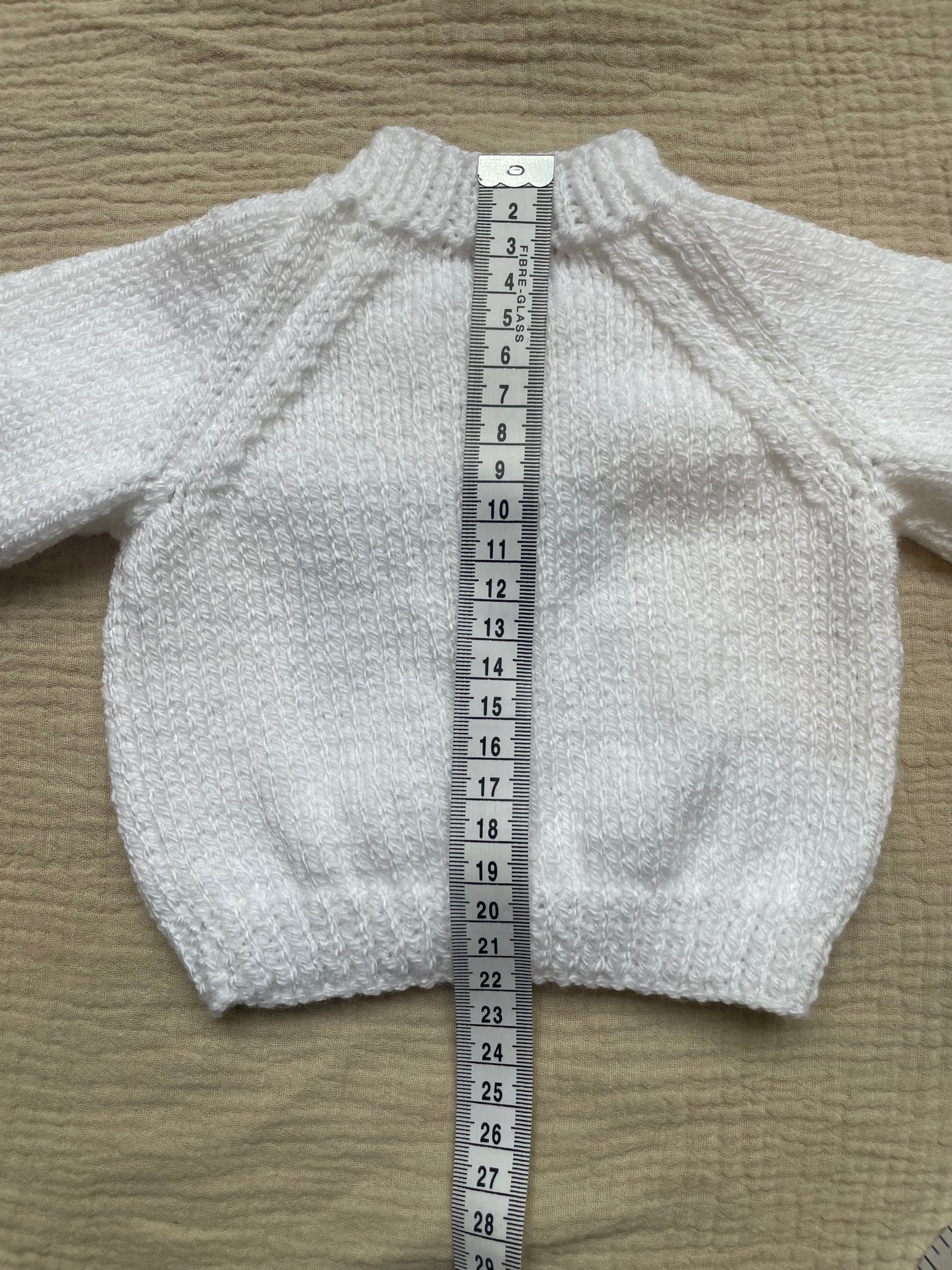 Newborn white cardigan