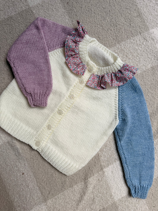 3-5 years colour block cardigan