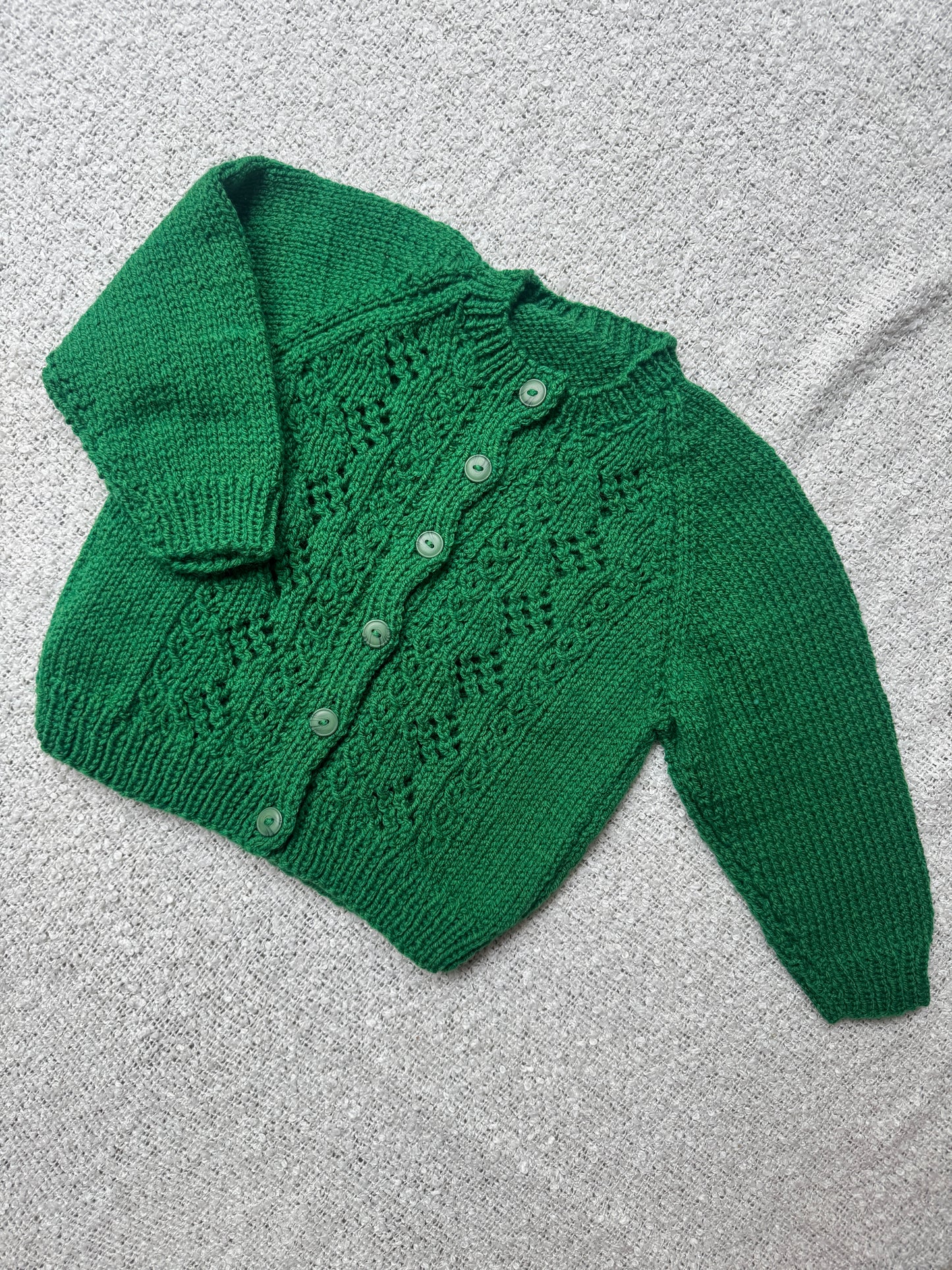 1-2 years racing green cardigan