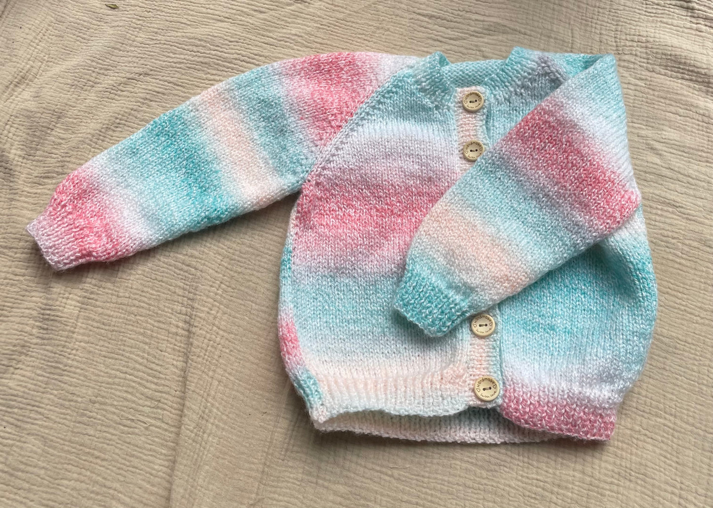 1-2 years rainbow ombré cardigan