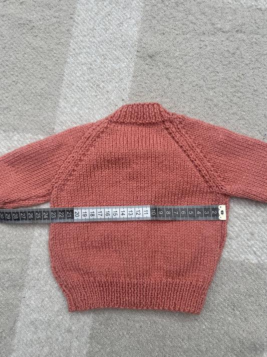 0-3m vintage peach cardigan