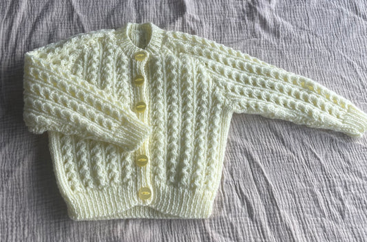 6-12months spring yellow cardigan