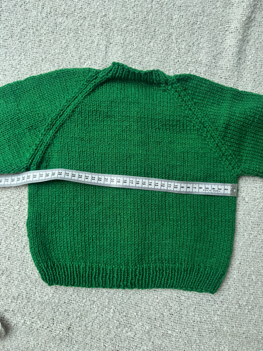 1-2 years racing green cardigan