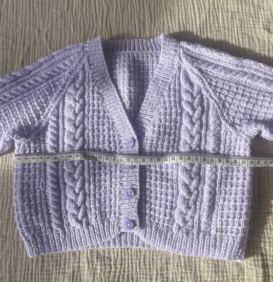 1-2 years lilac cardigan