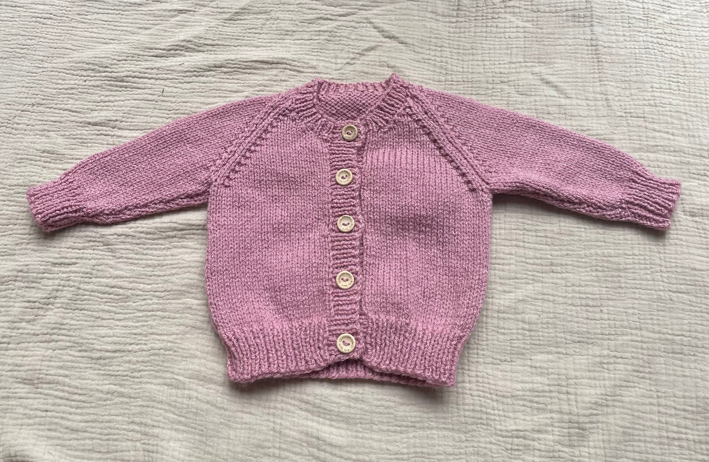 3-6m pale rose cardigan