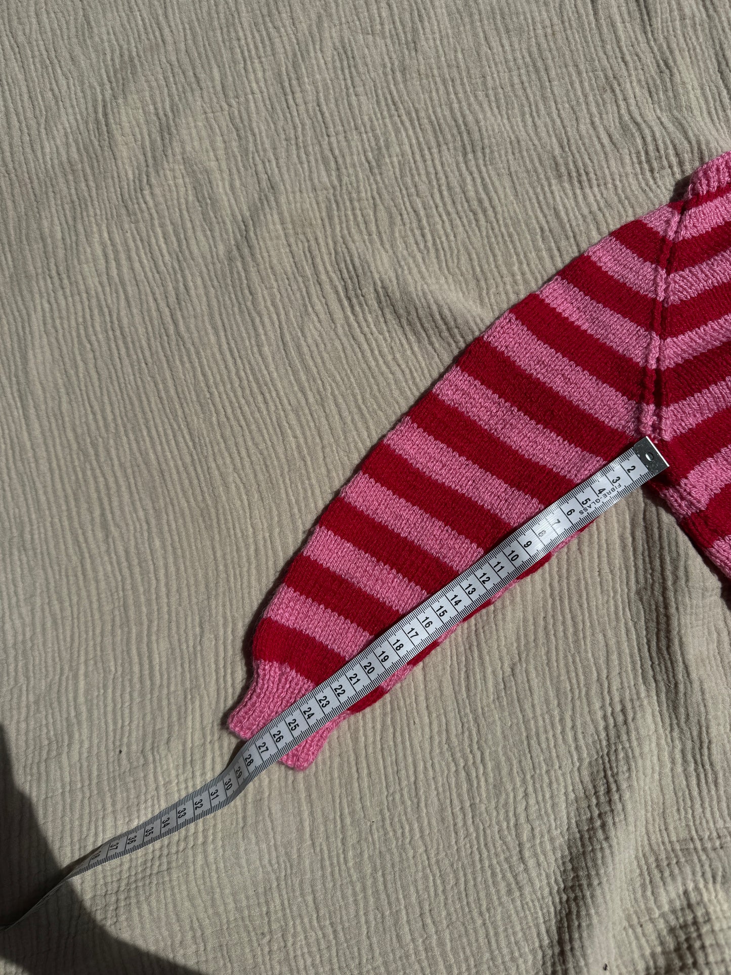 1-2 years fondant and lipstick stripe cardigan