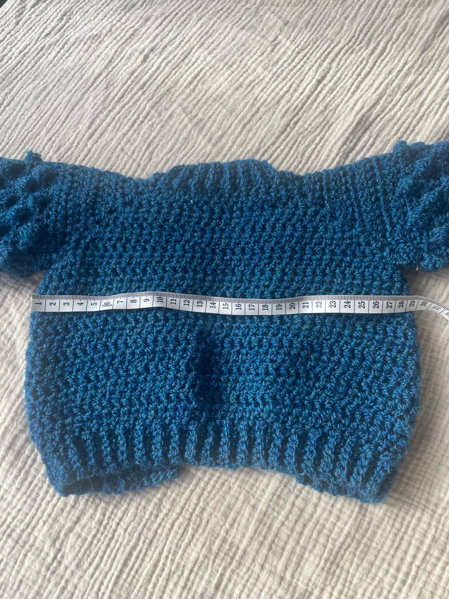 6-9m blue/green cardigan