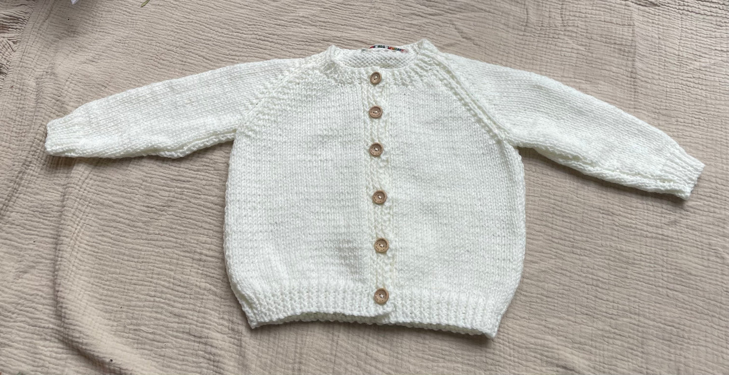 12-18m pale cream cardigan