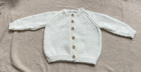 12-18m pale cream cardigan