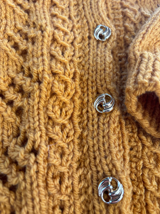 2-3 years ochre cardigan