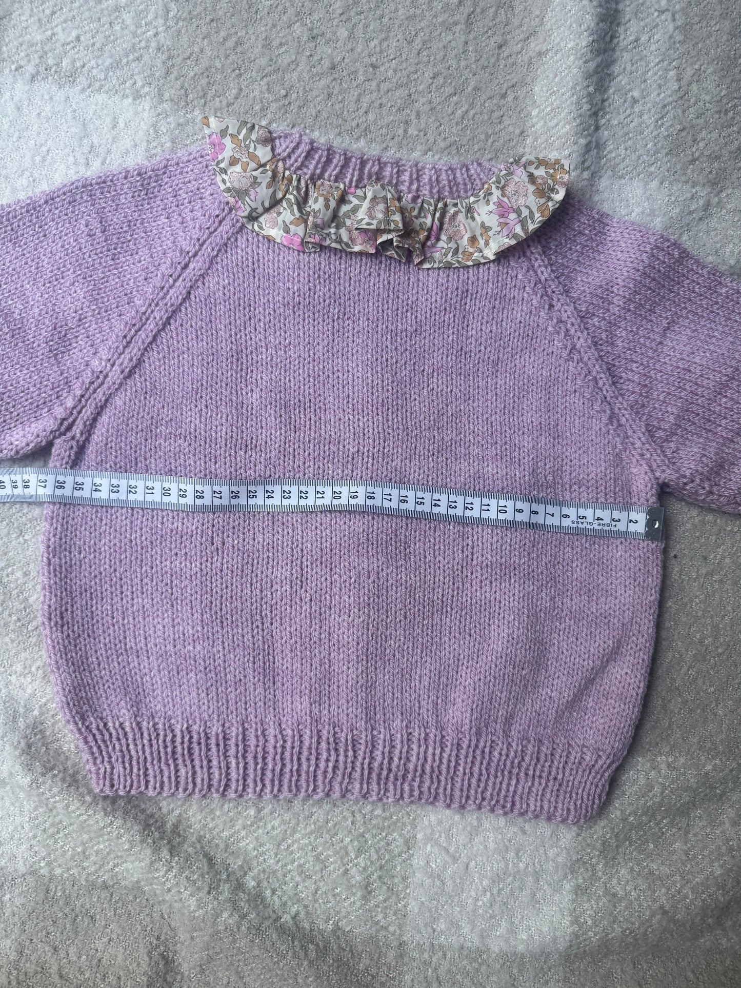 2-3 mauve cardigan with liberty collar