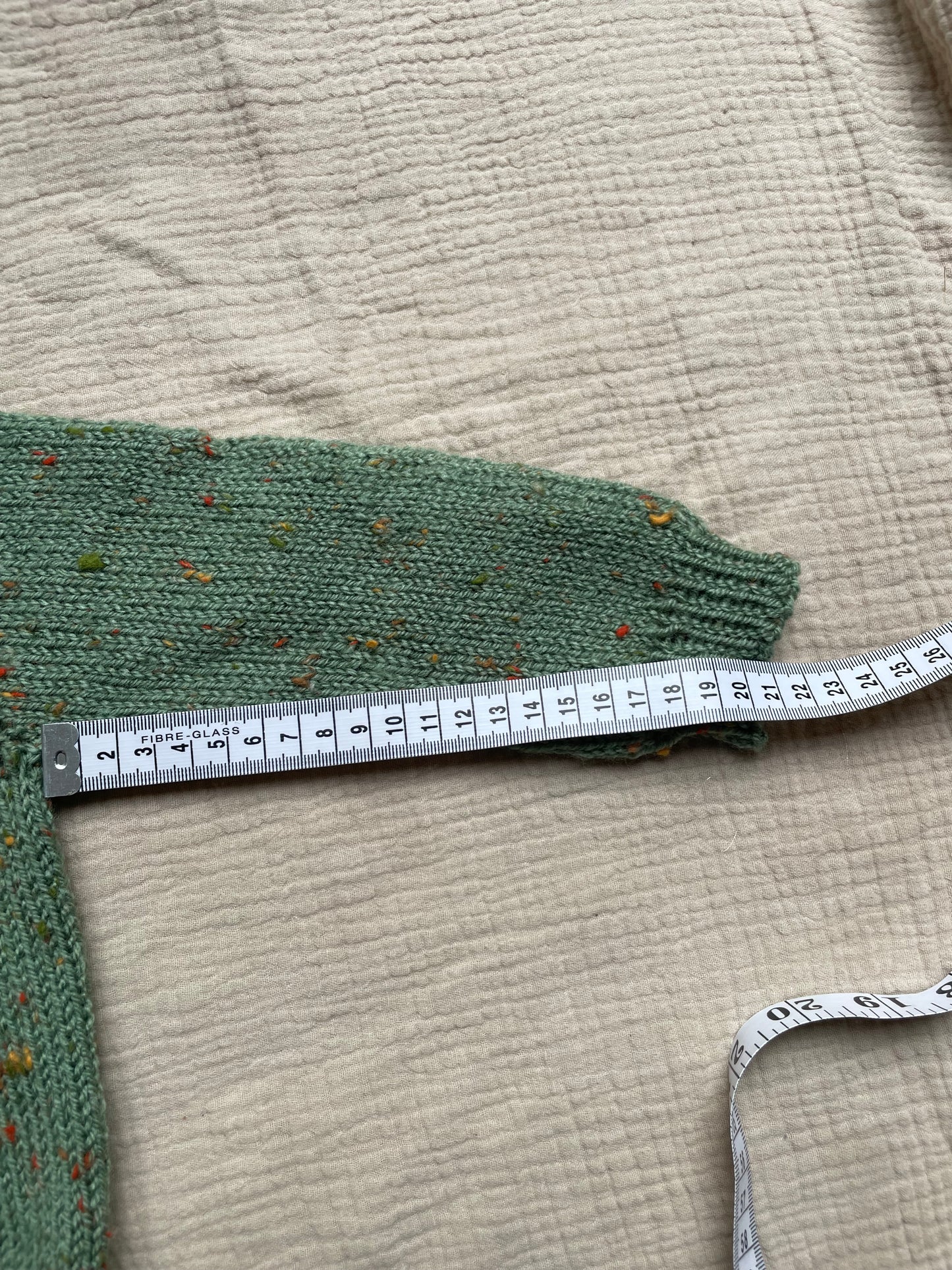 6-12m green fleck cardigan
