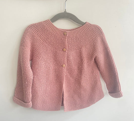 9-12 months zara dusky pink cardigan