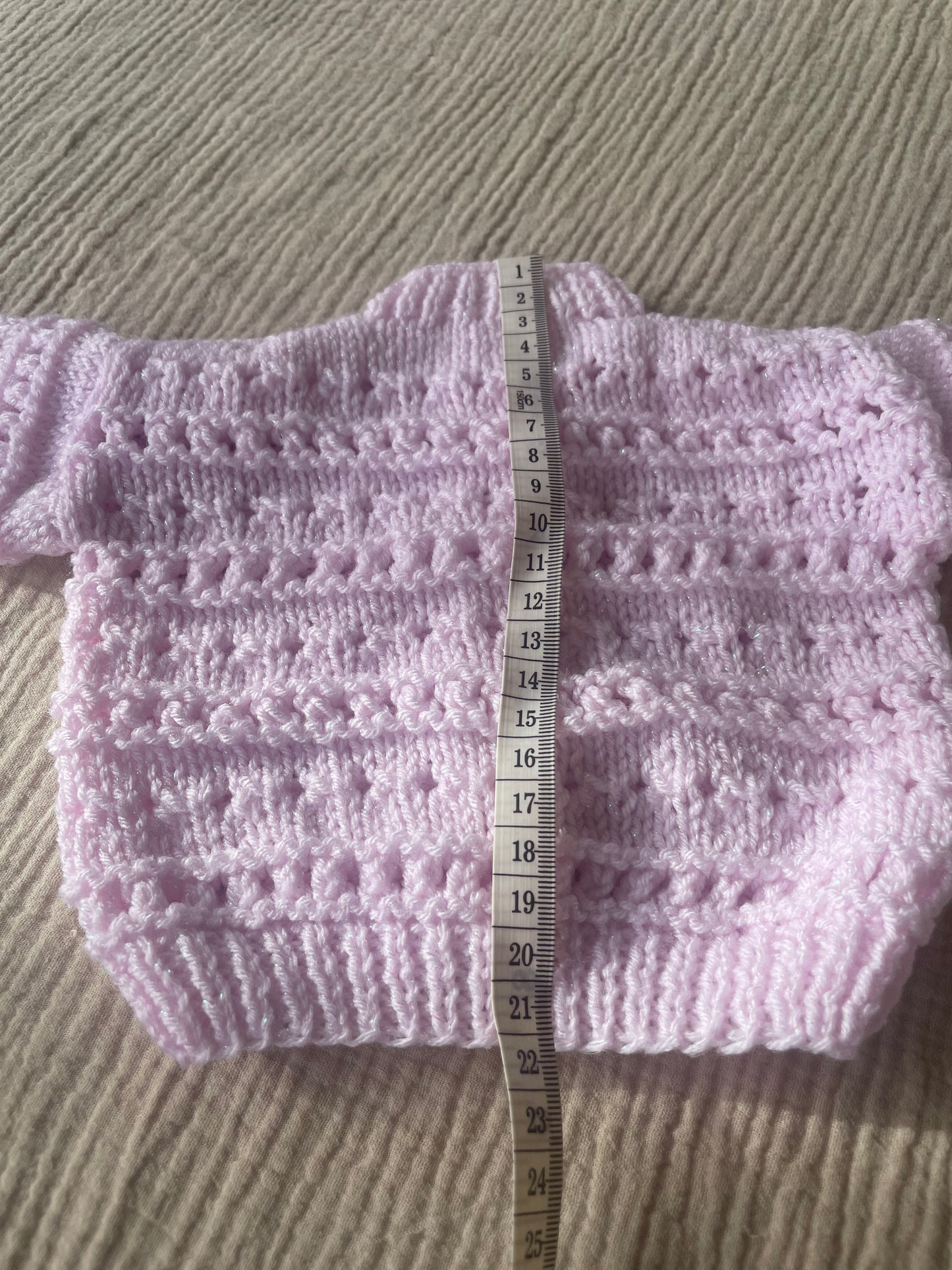 small 0-3m lilac iridescent cardigan