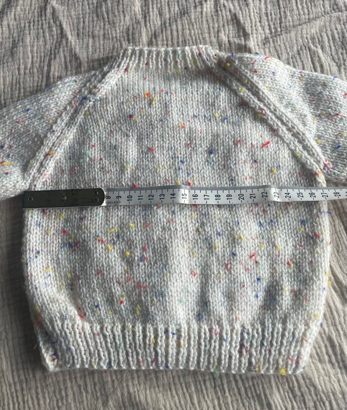 6-9 months cream cardigan with flecks