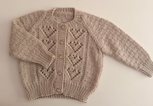 6-9m parchment cardigan