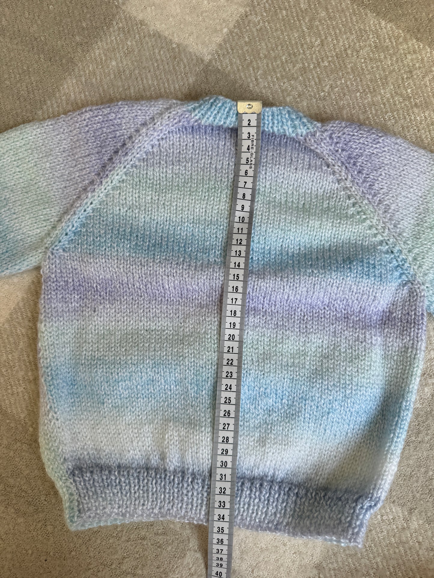 1-2 years blue rainbow cardigan