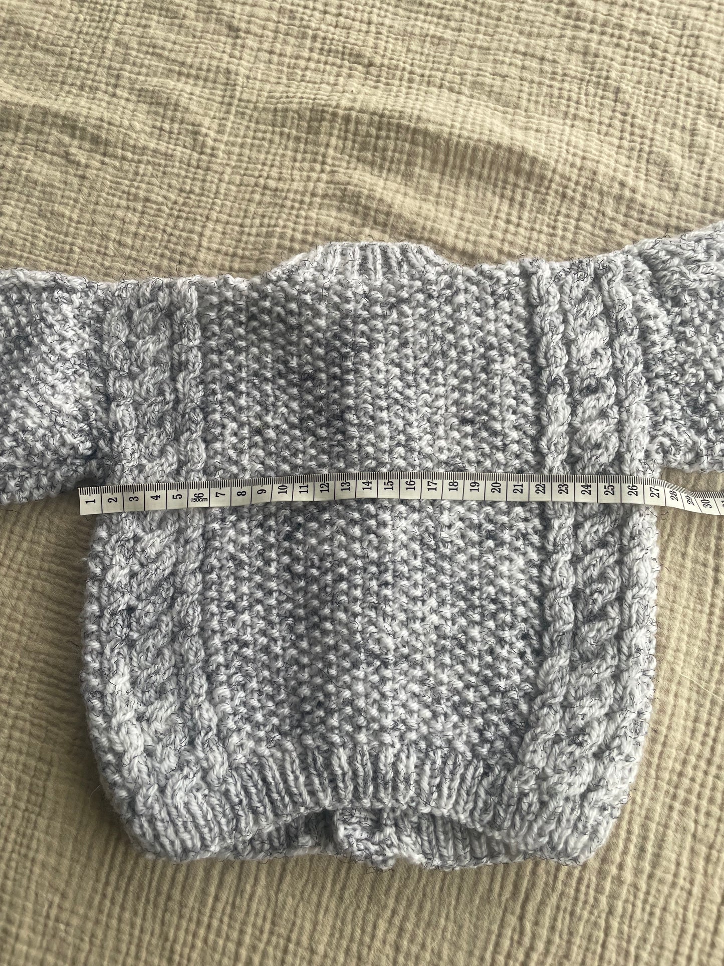 6-9m grey cardigan with black flecks