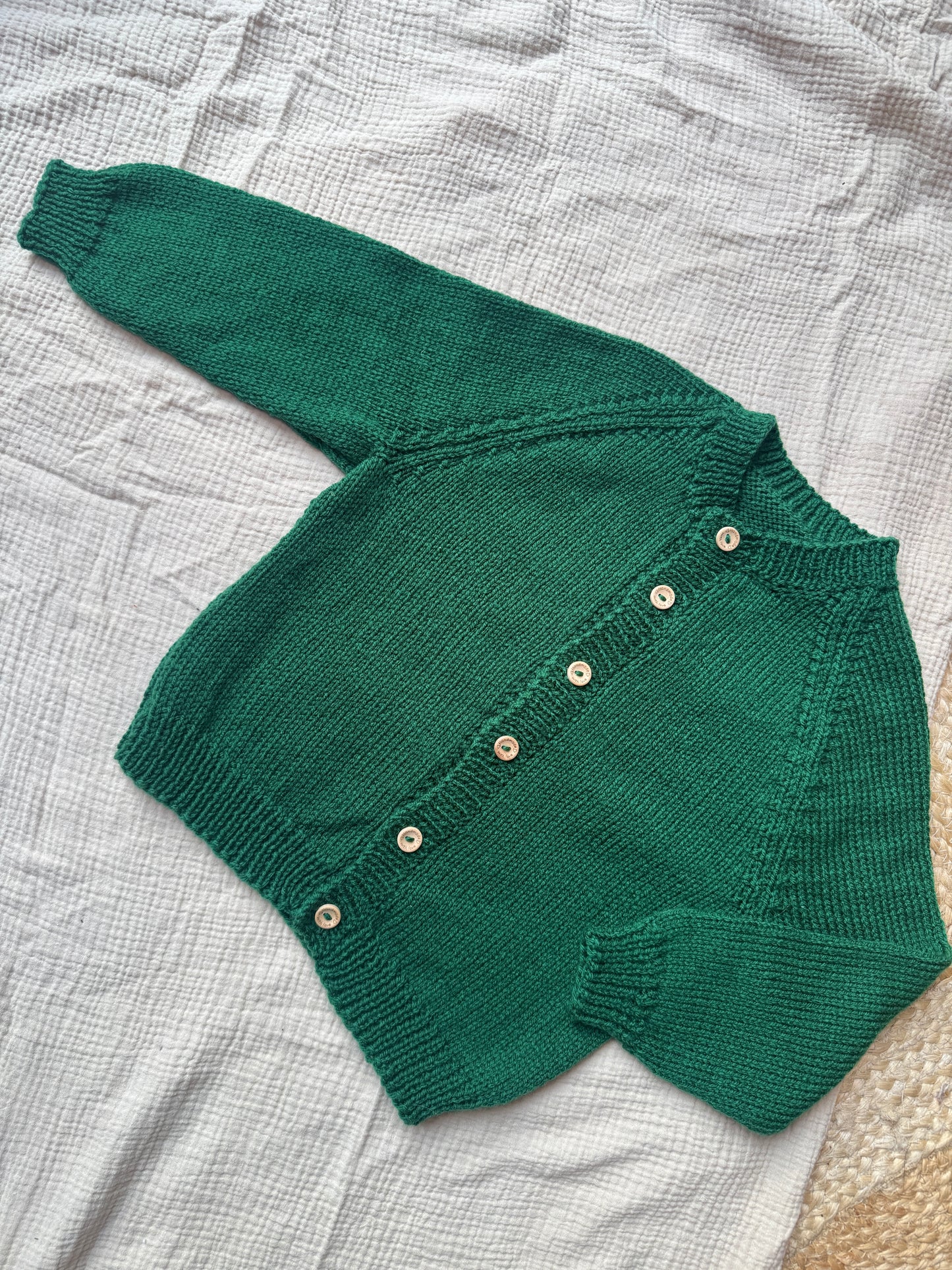 Cheeky Elf 3-4 years bottle green cardigan