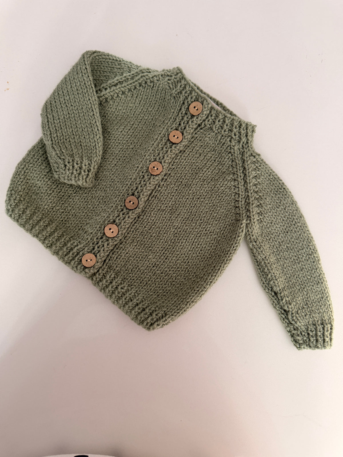 0-3m pale sage cardigan