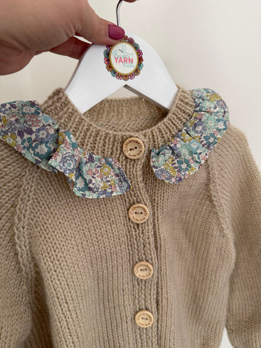 2-4 years parchment with liberty collar cardigan