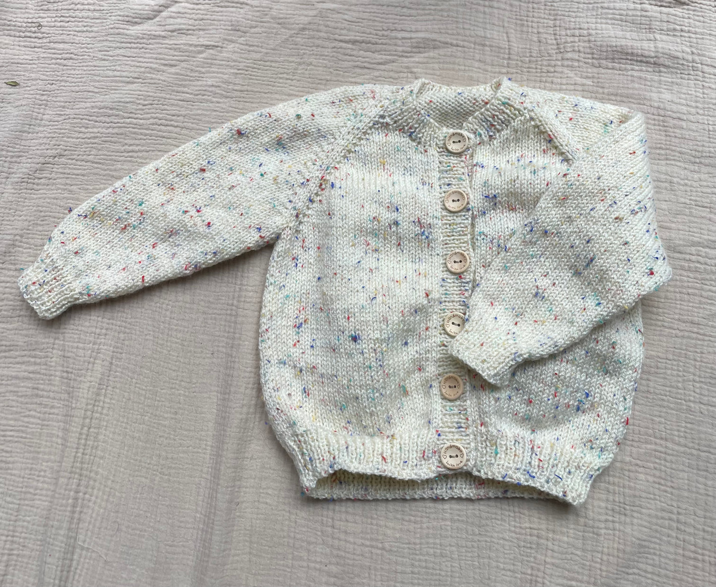 1-2 years cream fleck cardigan