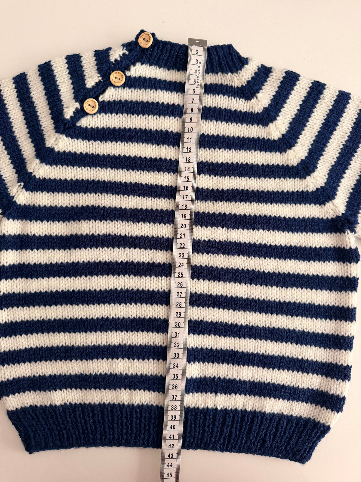 4-5 years navy and cream jumper