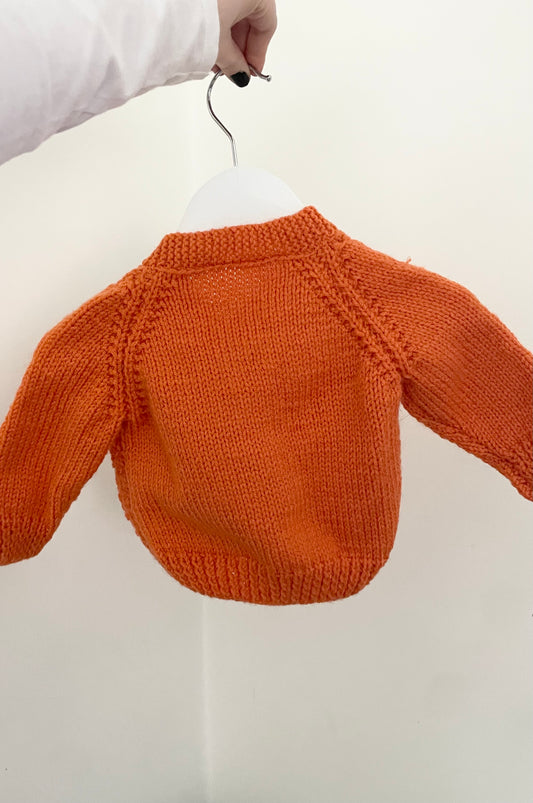 0-3m orange cardigan