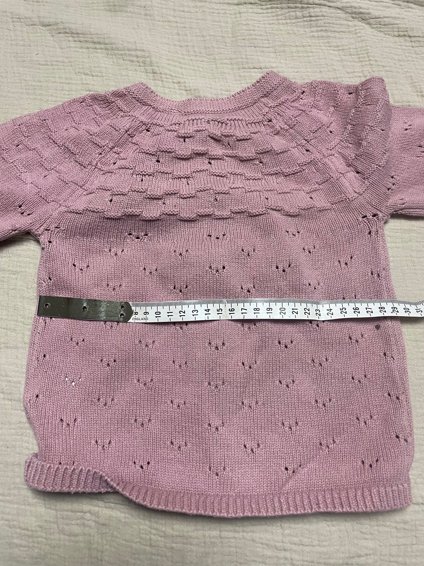 12-18months dusky pink cardigan