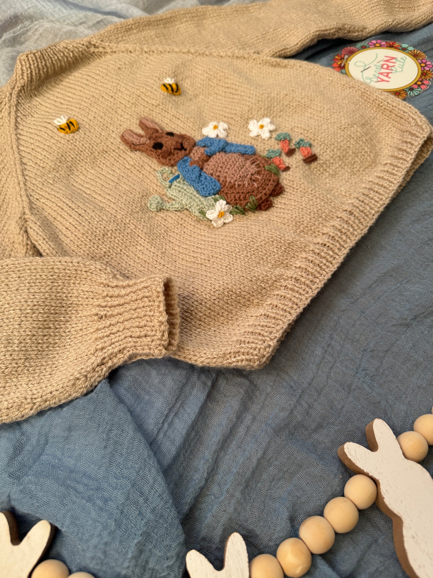 1-2 Years Peter rabbit parchment cardigan