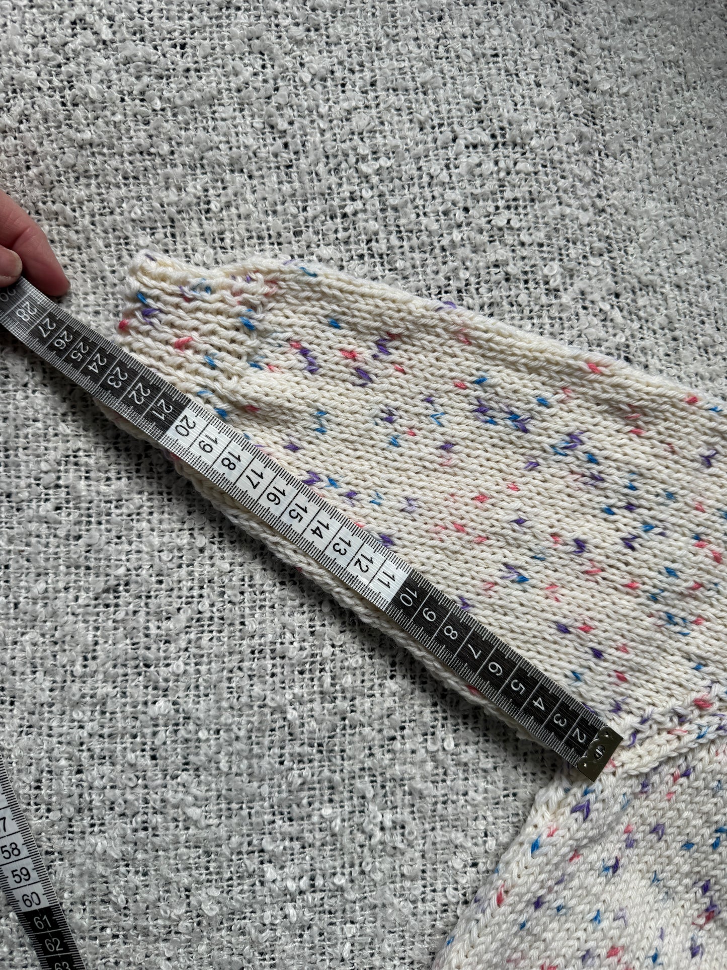 2-3 years purple/pink fleck cardigan with lacy front