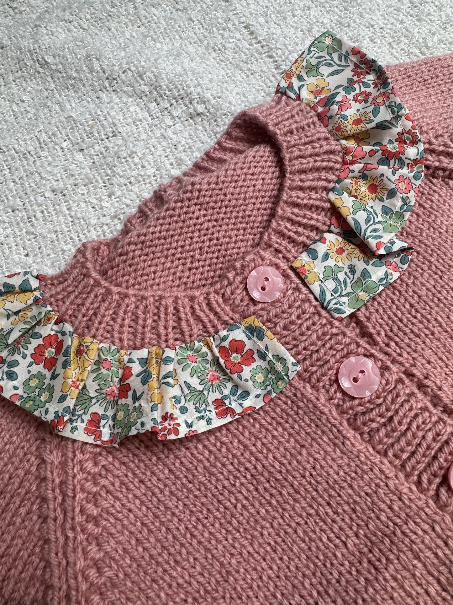 2-3 oyster cardigan with liberty collar