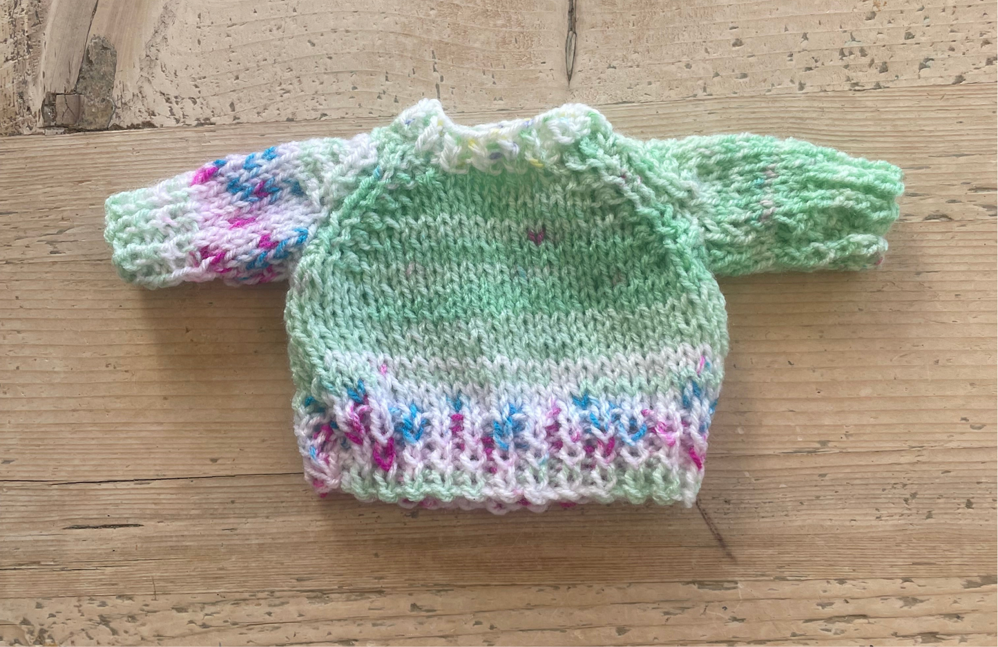 0-3 months multi Cardigan with matching medium jellycat jumper
